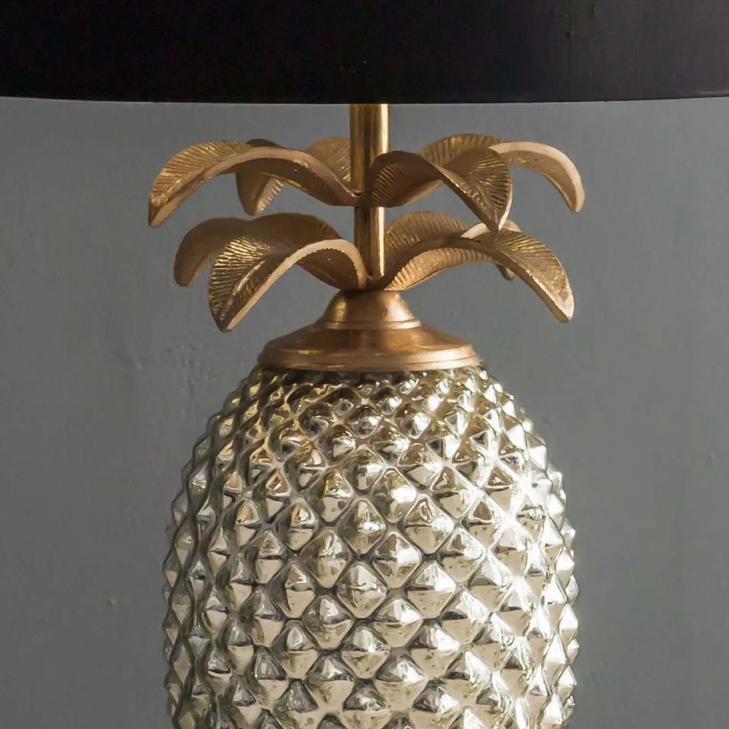 Graham & Green Silver and Gold Pineapple Lamp