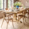 Graham & Green Single Column Reclaimed Elm 12 Seater Extendable Table