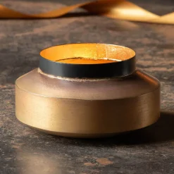Graham & Green Small Brass and Gold Urn Tea Light Holder