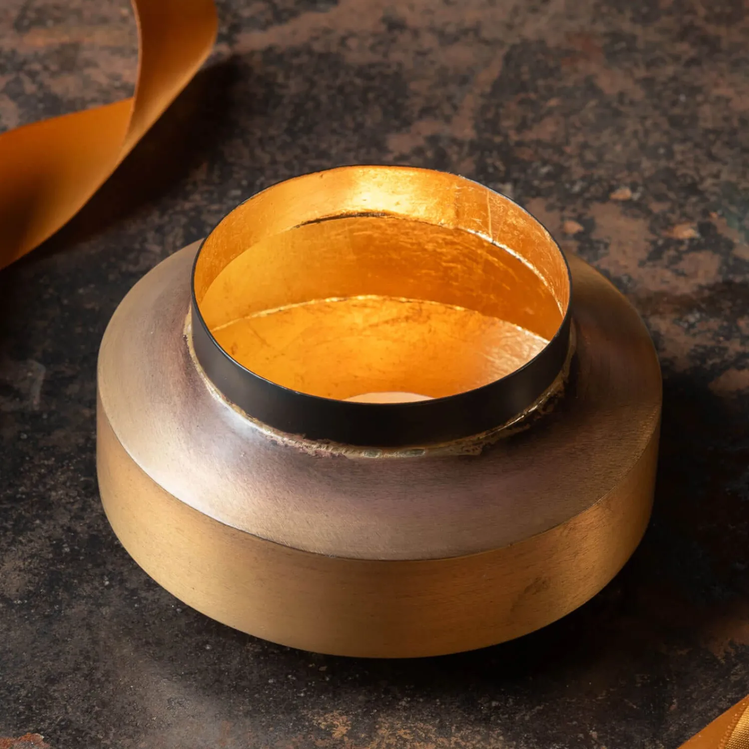 Graham & Green Small Brass and Gold Urn Tea Light Holder