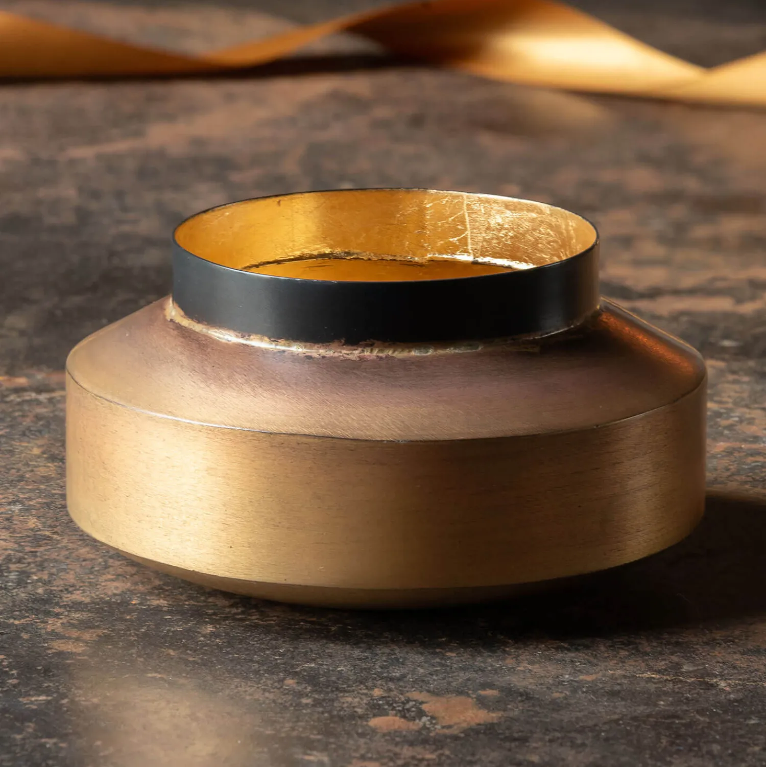 Graham & Green Small Brass and Gold Urn Tea Light Holder