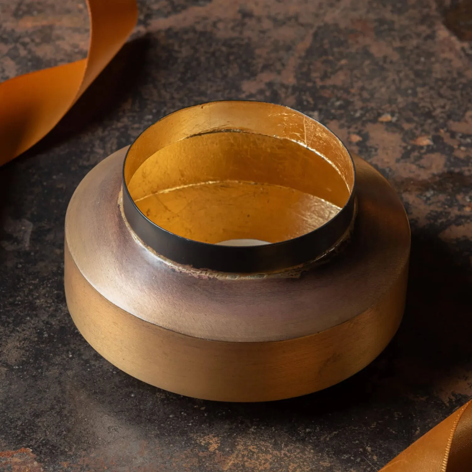 Graham & Green Small Brass and Gold Urn Tea Light Holder