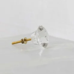 Graham & Green Small Clear Glass Knob