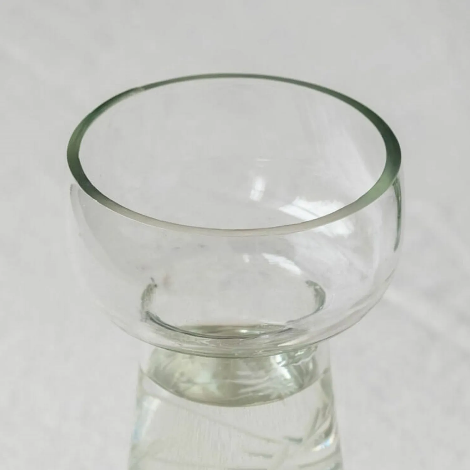 Graham & Green Small Etched Floral Clear Glass Vase