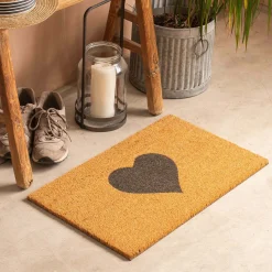 Graham & Green Small Natural Heart Doormat