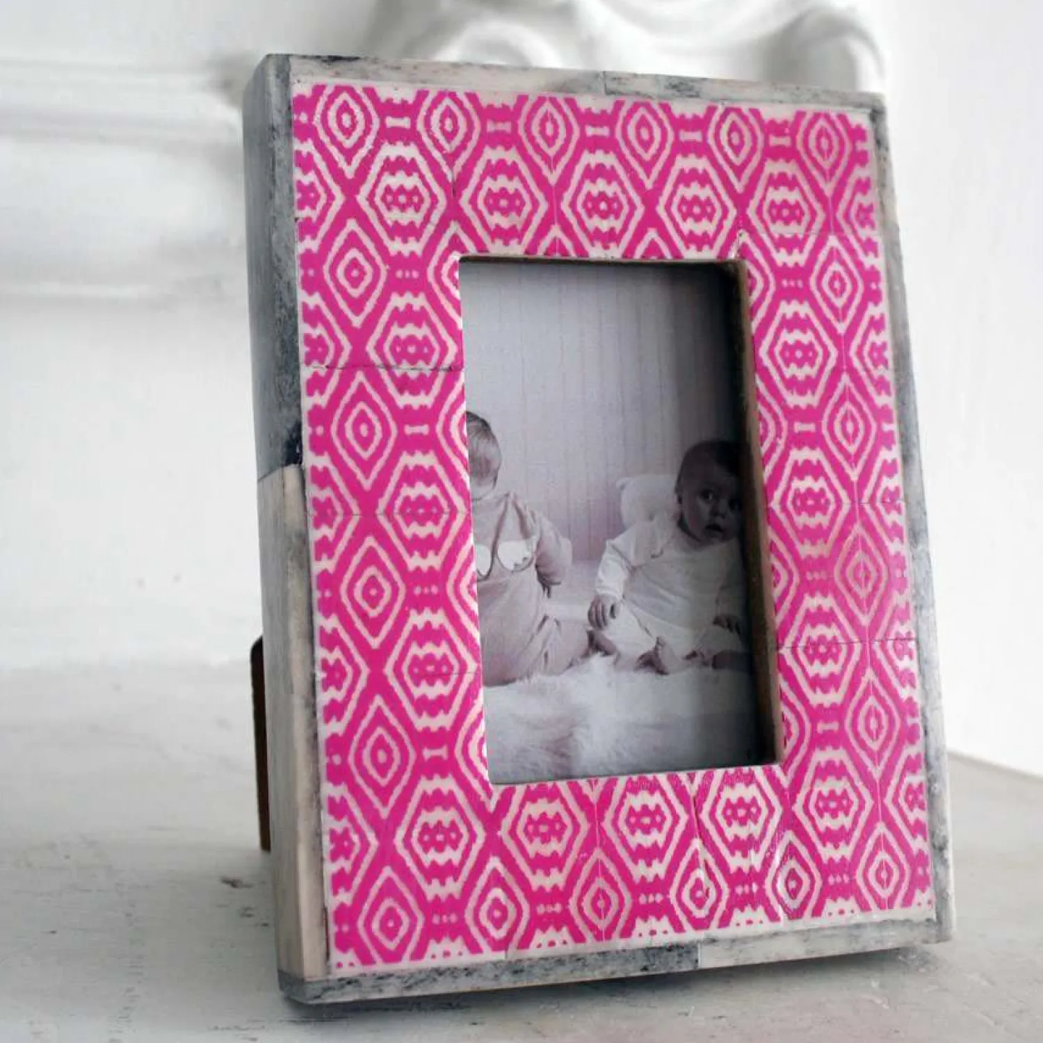 Graham & Green Small Pink Bone Photo Frame