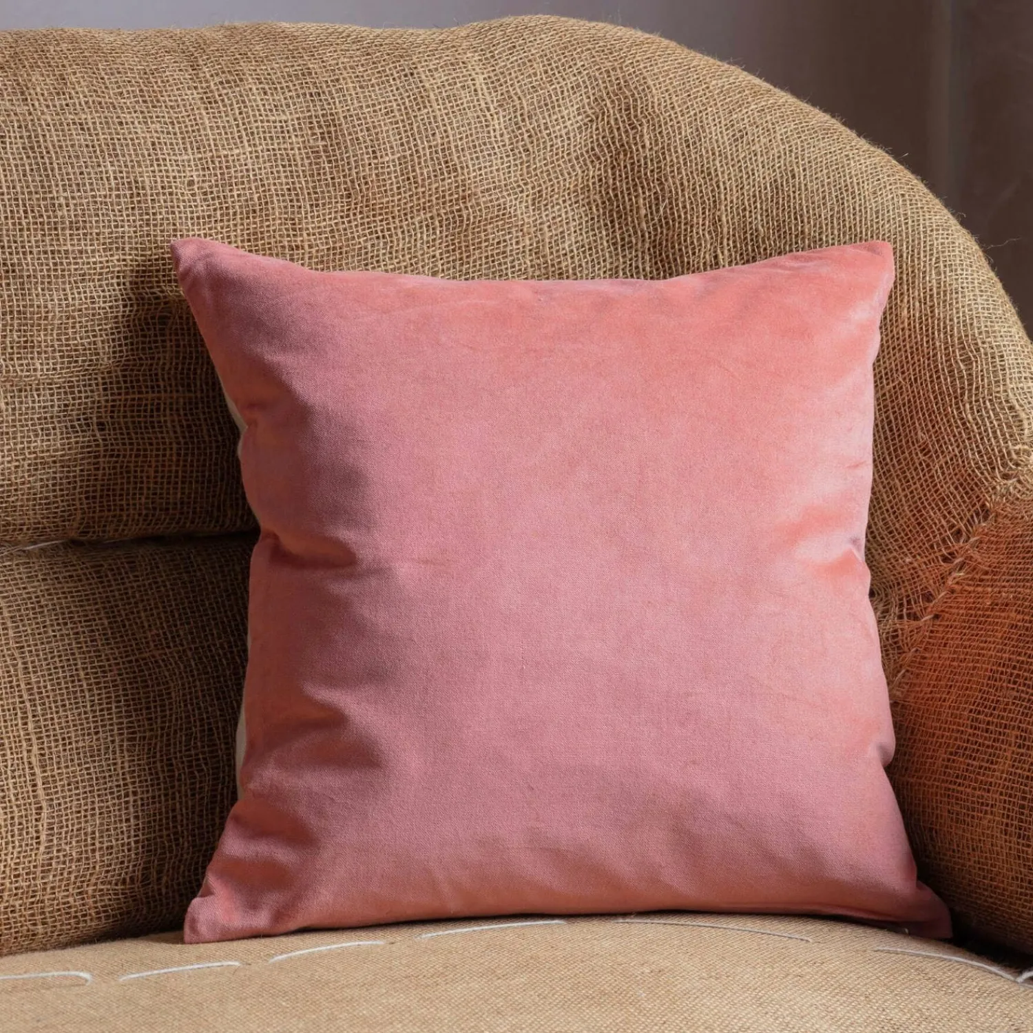 Graham & Green Small Velvet and Linen Backed Cushions