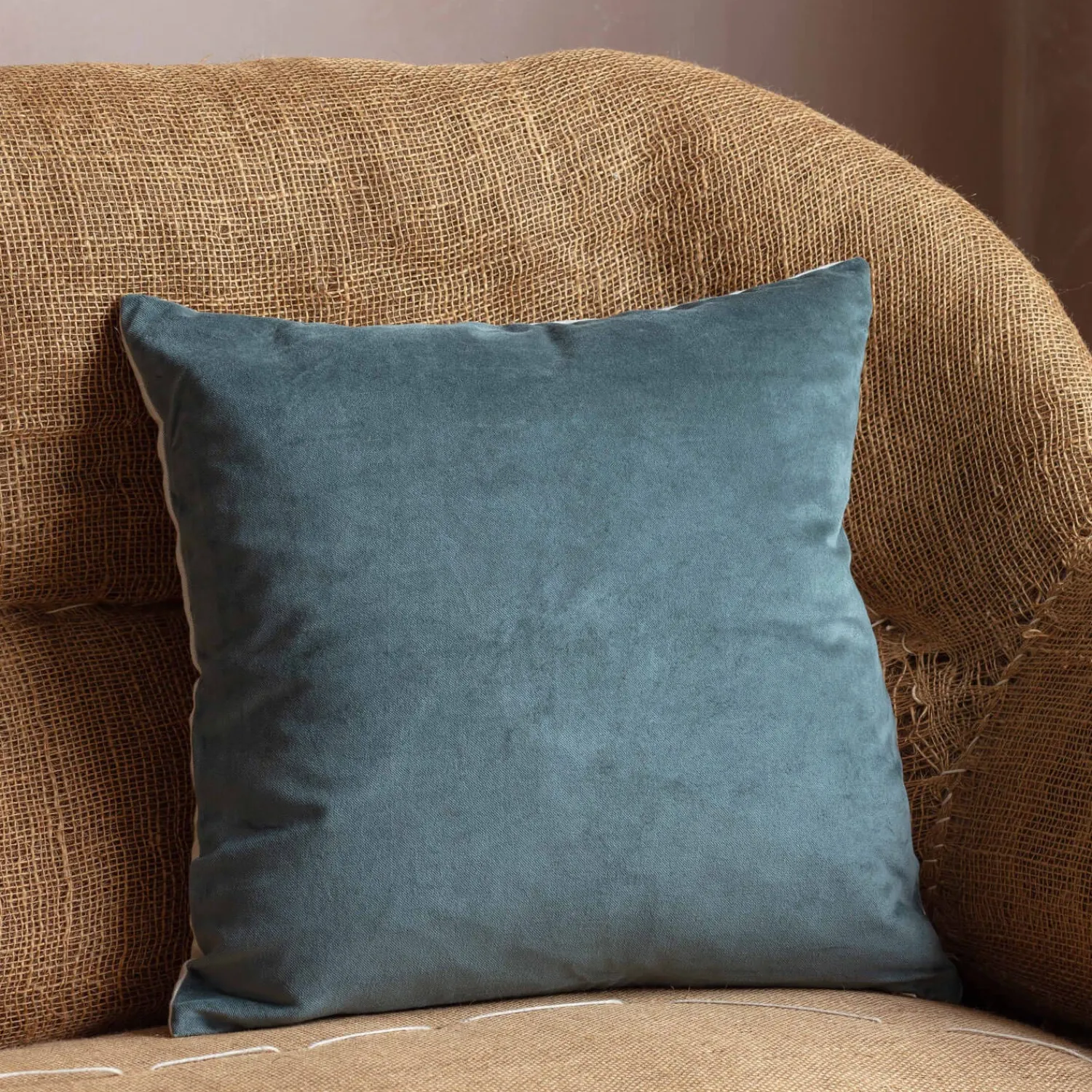Graham & Green Small Velvet and Linen Backed Cushions