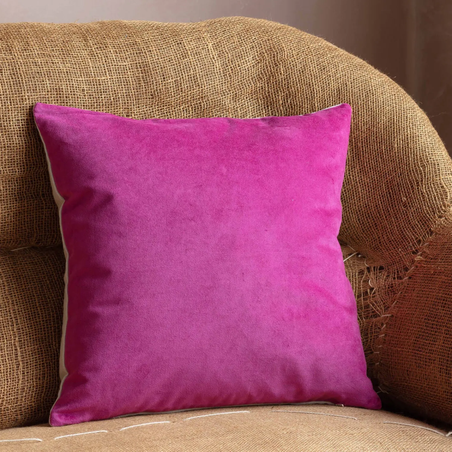 Graham & Green Small Velvet and Linen Backed Cushions