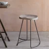 Graham & Green Small Wood And Iron Stool