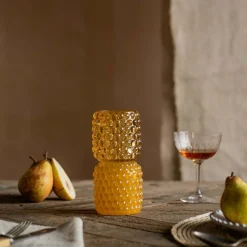 Graham & Green Small Yellow Stacked Bubble Tealight Holder