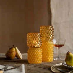 Graham & Green Small Yellow Stacked Bubble Tealight Holder