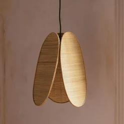 Graham & Green Snowdrop Wicker Pendant Light