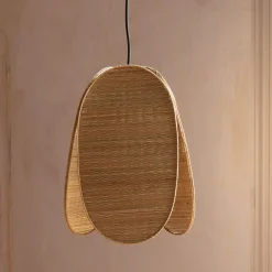 Graham & Green Snowdrop Wicker Pendant Light