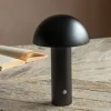 Graham & Green Solana Black Dome USB Chargeable LED Table Lamp