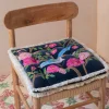 Graham & Green Songbird Navy Velvet Seat Pad