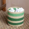 Graham & Green Soro Green Stripe Basket
