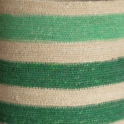 Graham & Green Soro Green Stripe Basket