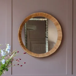 Graham & Green Sorrento Rattan Wall Mirror