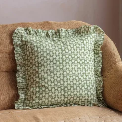 Graham & Green Square Floral Block Printed Cushions