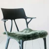 Graham & Green Square Moss Sheepskin Seat Pad