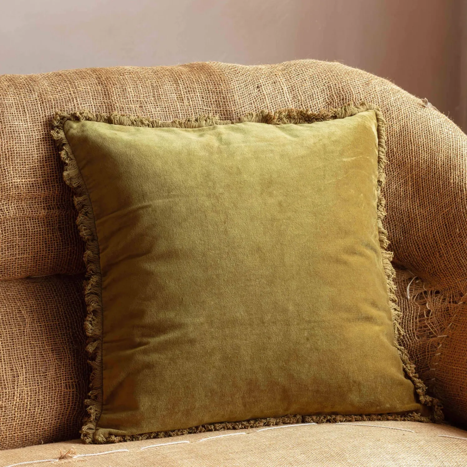Graham & Green Square Stonewashed Velvet Cushions