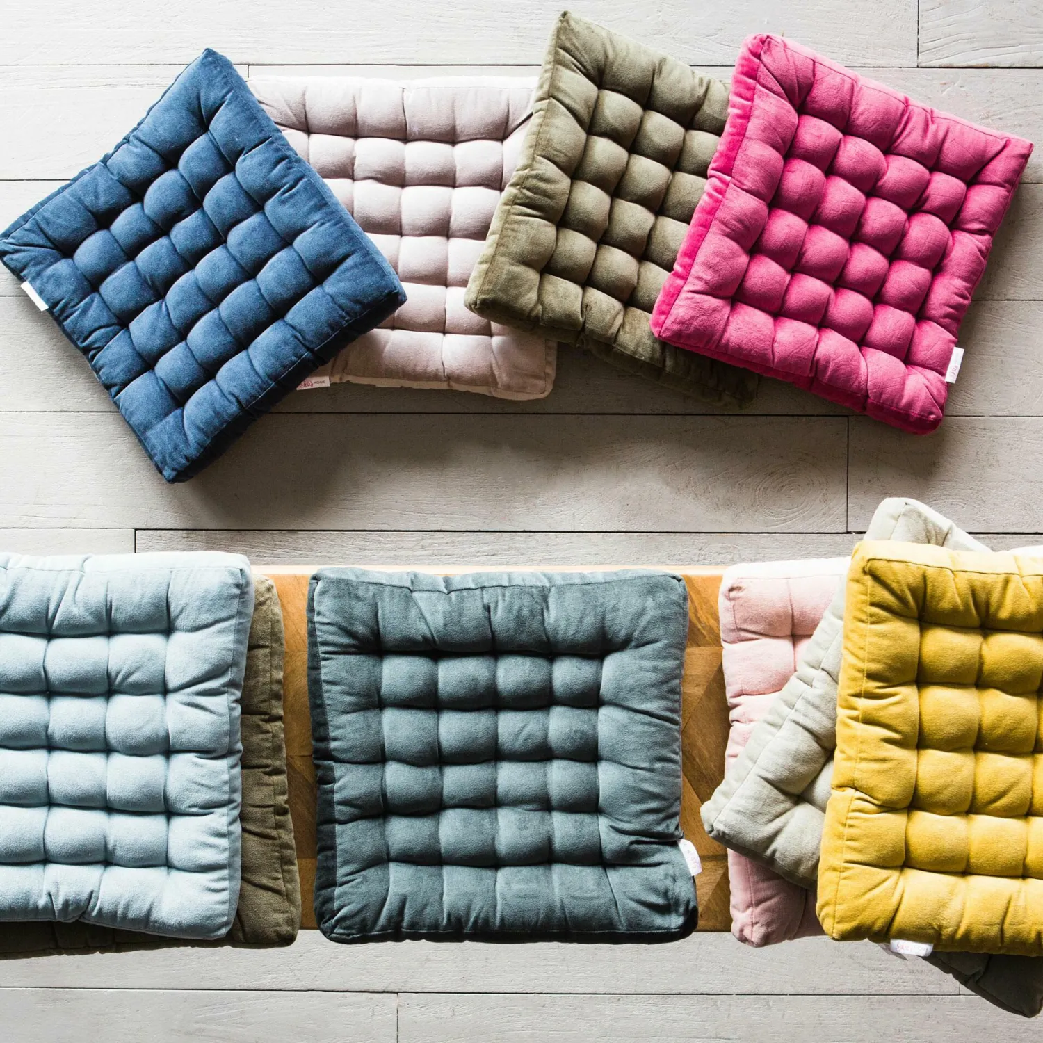 Graham & Green Square Velvet Seat Pads