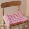 Graham & Green Square Vintage Pink Velvet Seat Pad
