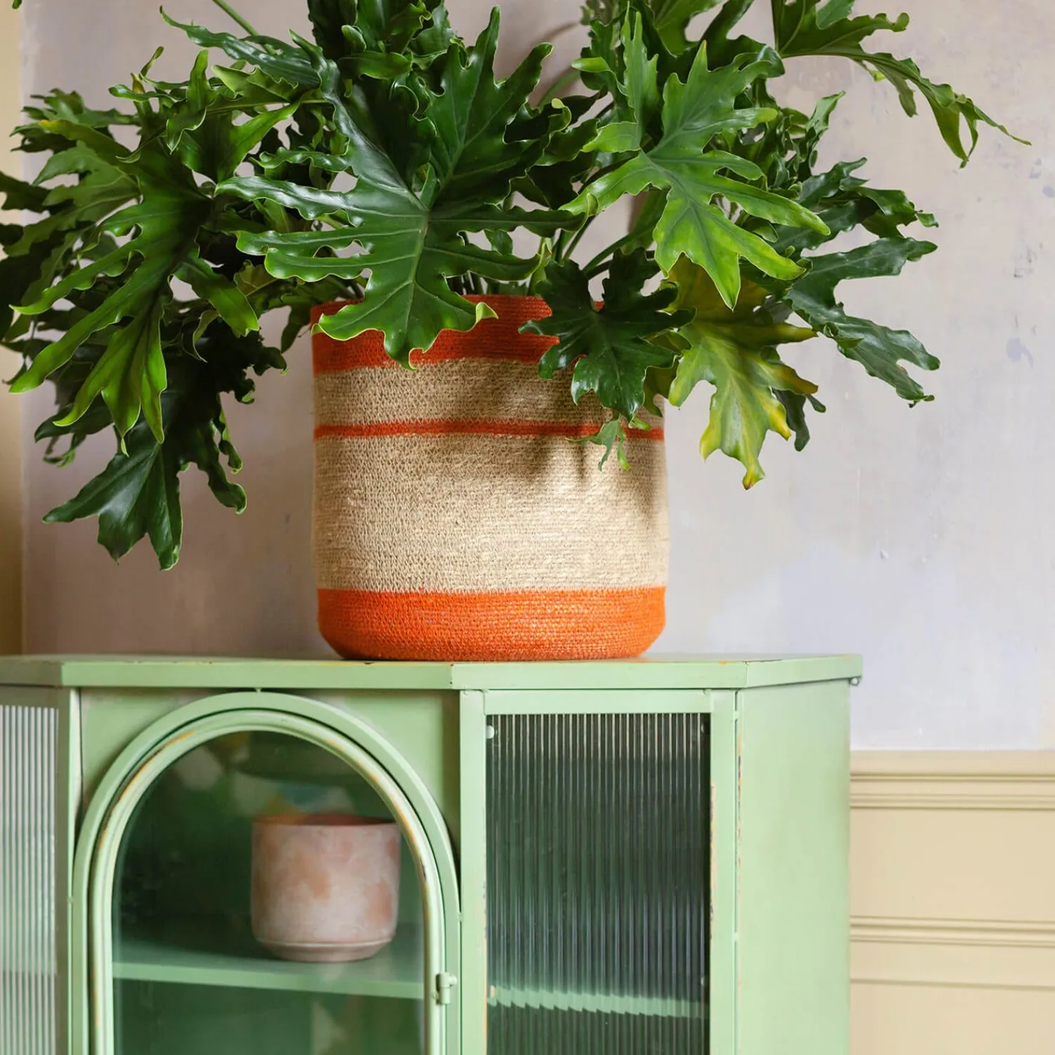 Graham & Green Striped Red Basket