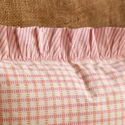 Graham & Green Sundae Pink & Orange Frill Rectangular Cushion