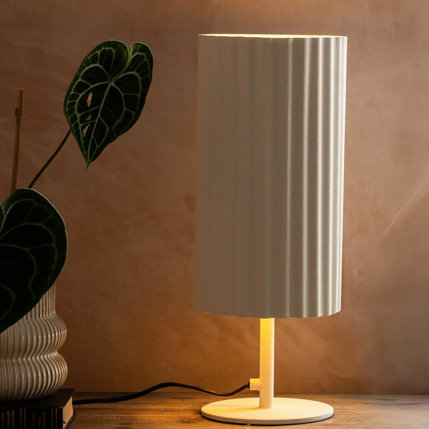 Graham & Green Tall Ardales Fluted Table Lamp