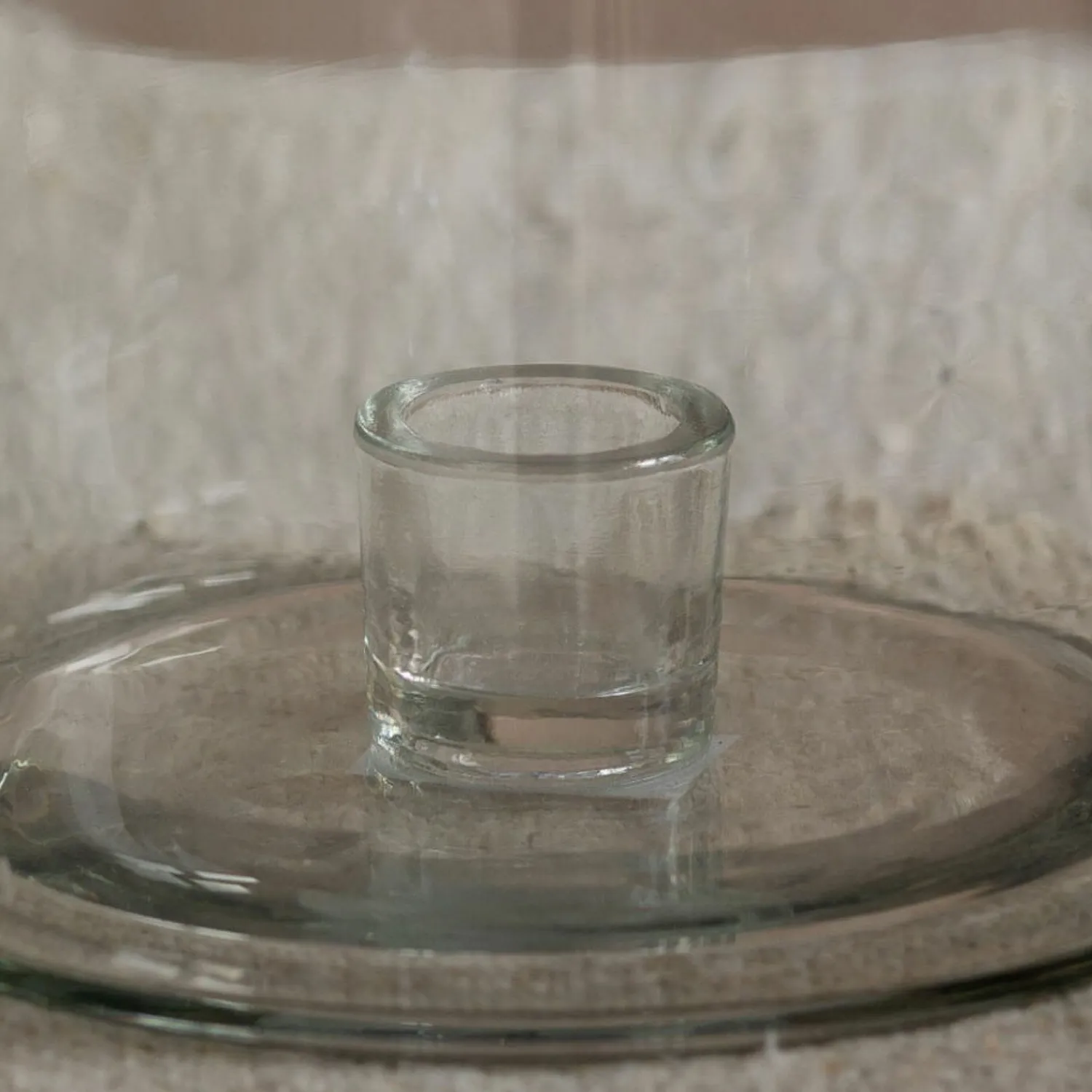 Graham & Green Tall Clear Glass Candle Holder