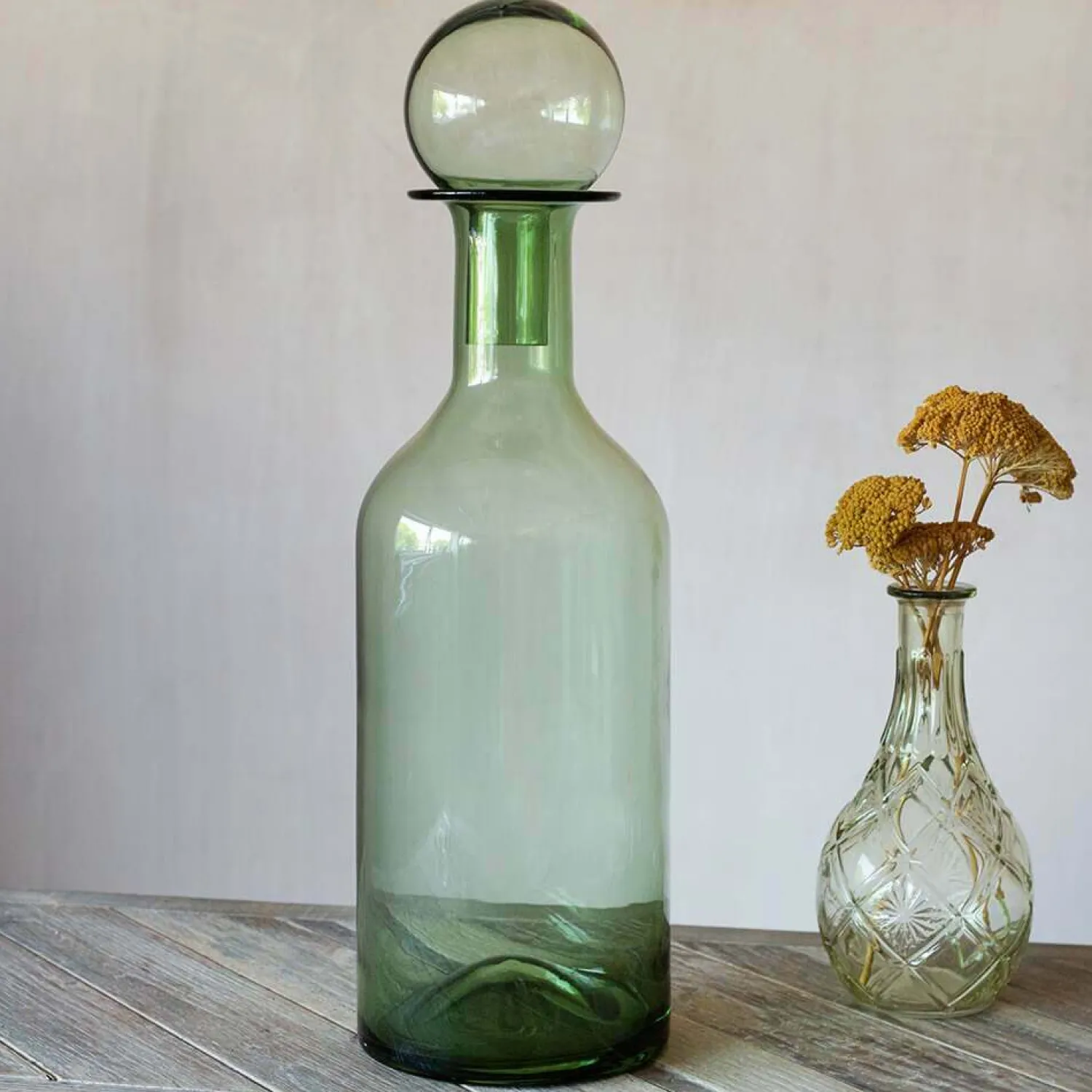 Graham & Green Tall Green Glass Bottle