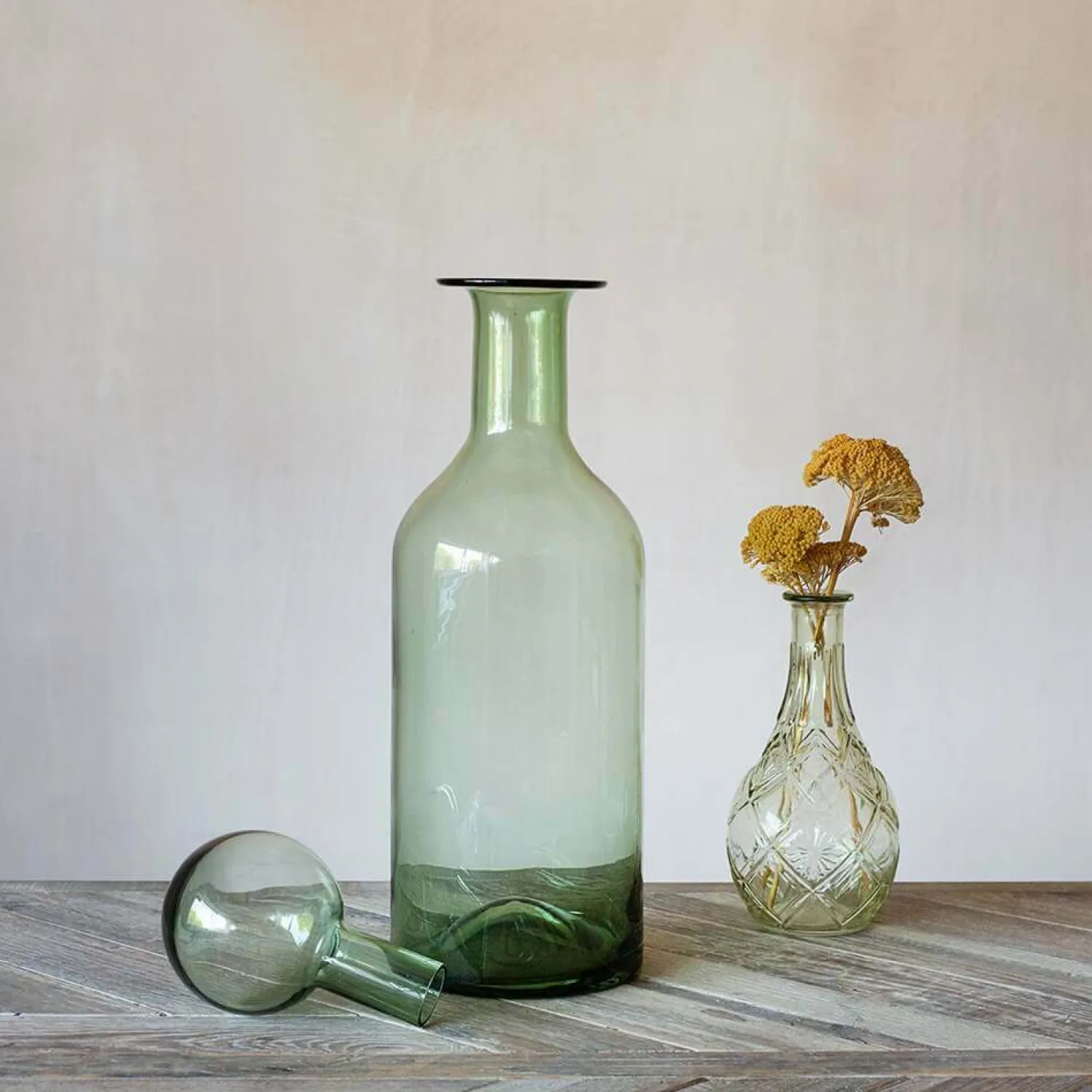 Graham & Green Tall Green Glass Bottle