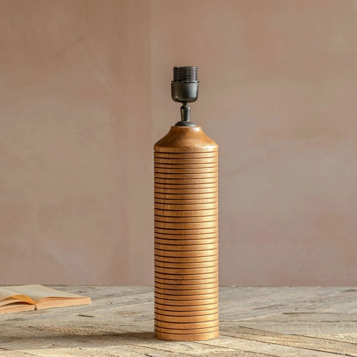 Graham & Green Tall Leya Wooden Table Lamp