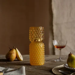 Graham & Green Tall Yellow Stacked Bubble Tealight Holder
