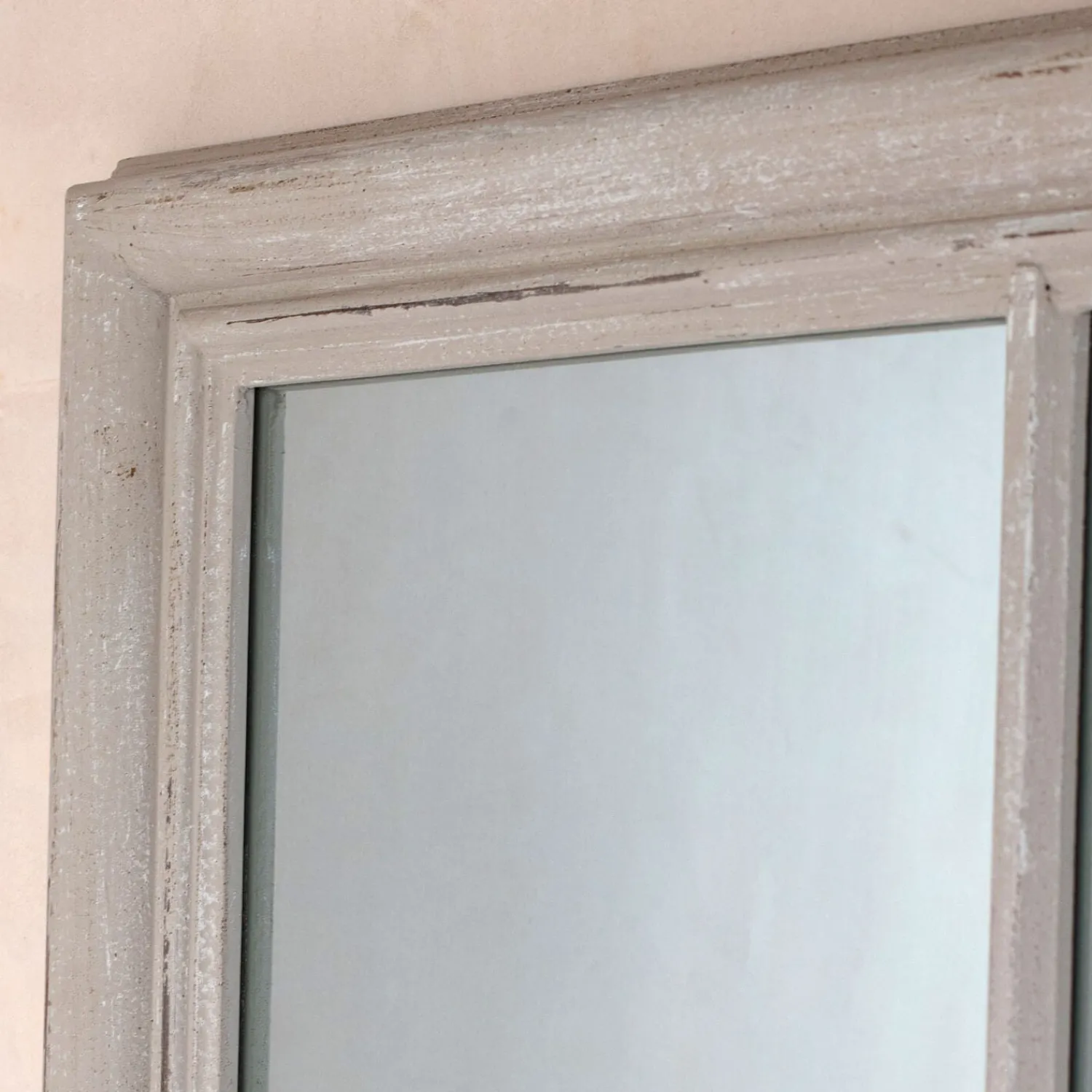 Graham & Green Taupe Window Pane Wall Mirror