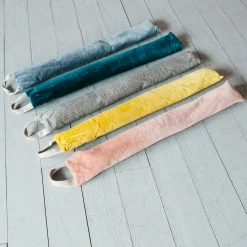 Graham & Green Teal Velvet Draught Excluder