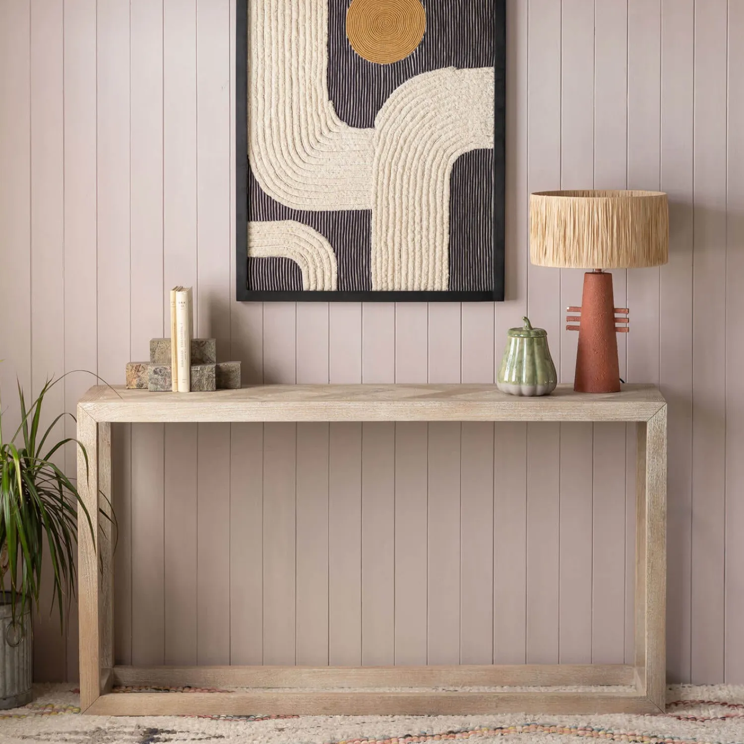 Graham & Green Theodore Parquet Console Table