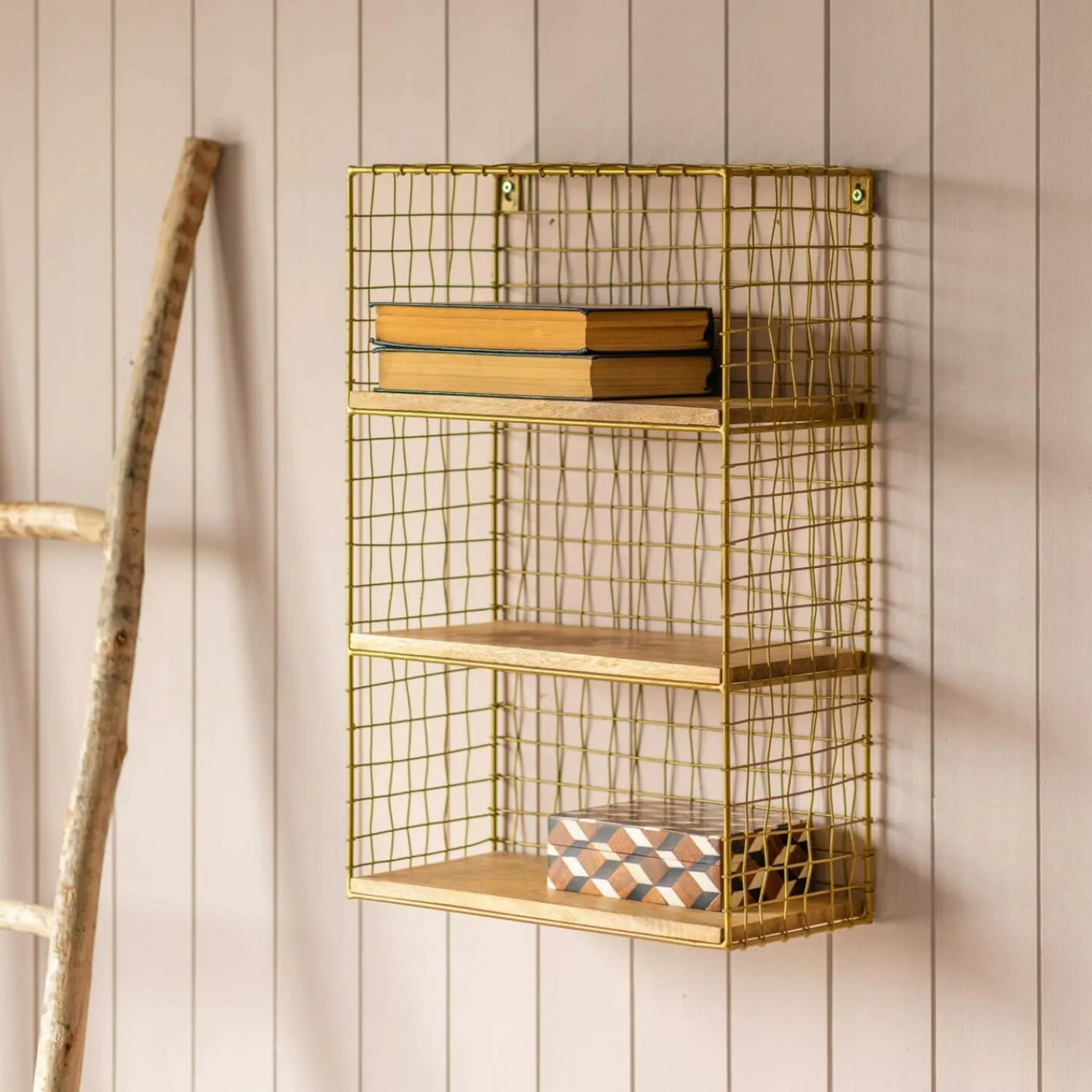 Graham & Green Three Shelf Iron Wall Rack