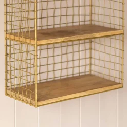 Graham & Green Three Shelf Iron Wall Rack