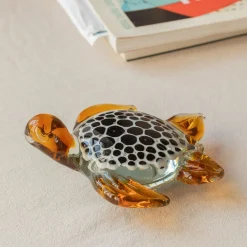 Graham & Green Titus Turtle Glass Ornament