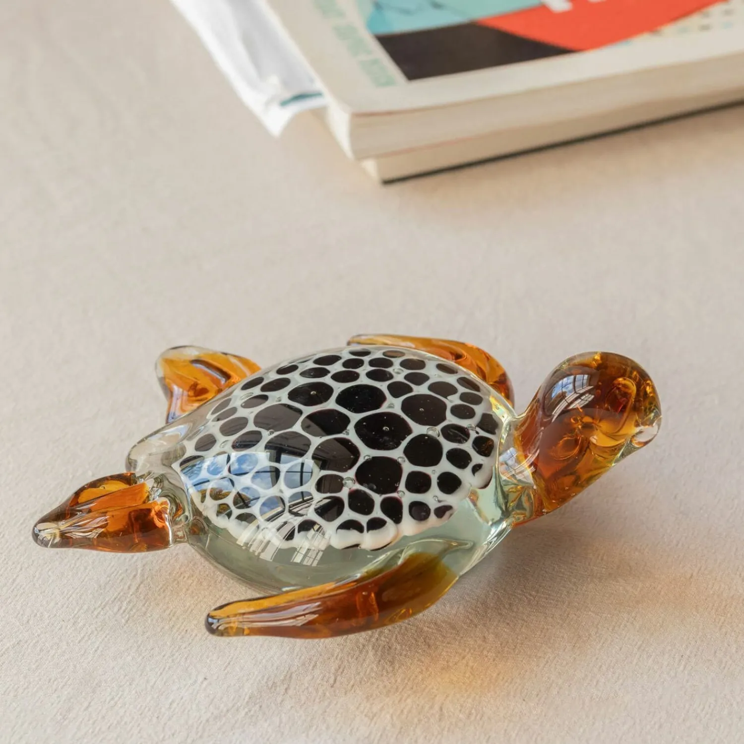 Graham & Green Titus Turtle Glass Ornament