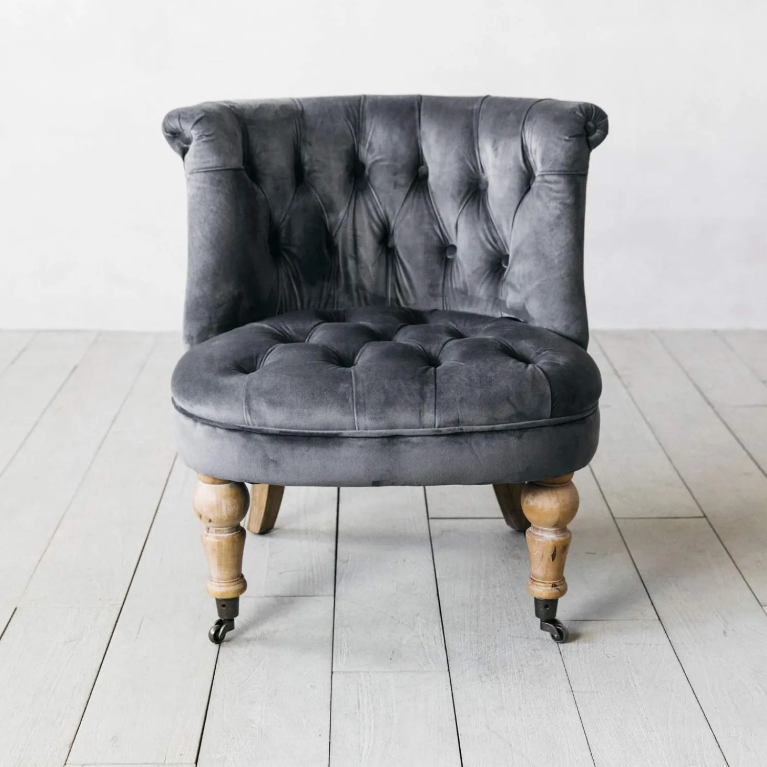 Graham & Green Trianon Grey Velvet Chair