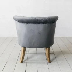 Graham & Green Trianon Grey Velvet Chair