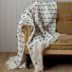 Graham & Green Trinx Black and White Throw