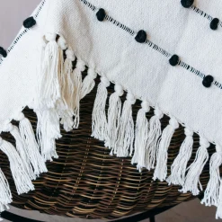 Graham & Green Trinx Black and White Throw