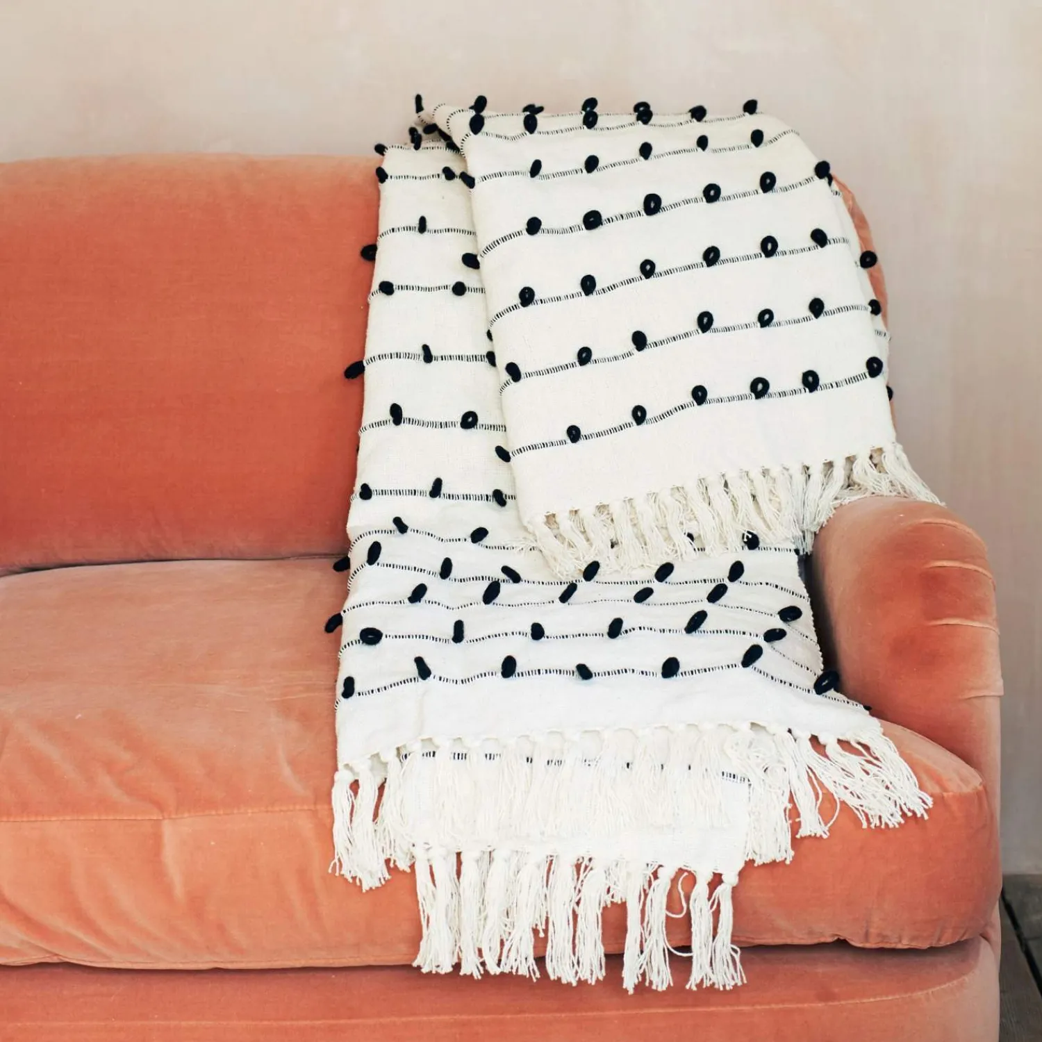 Graham & Green Trinx Black and White Throw