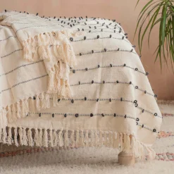Graham & Green Trinx Large Black and White Throw
