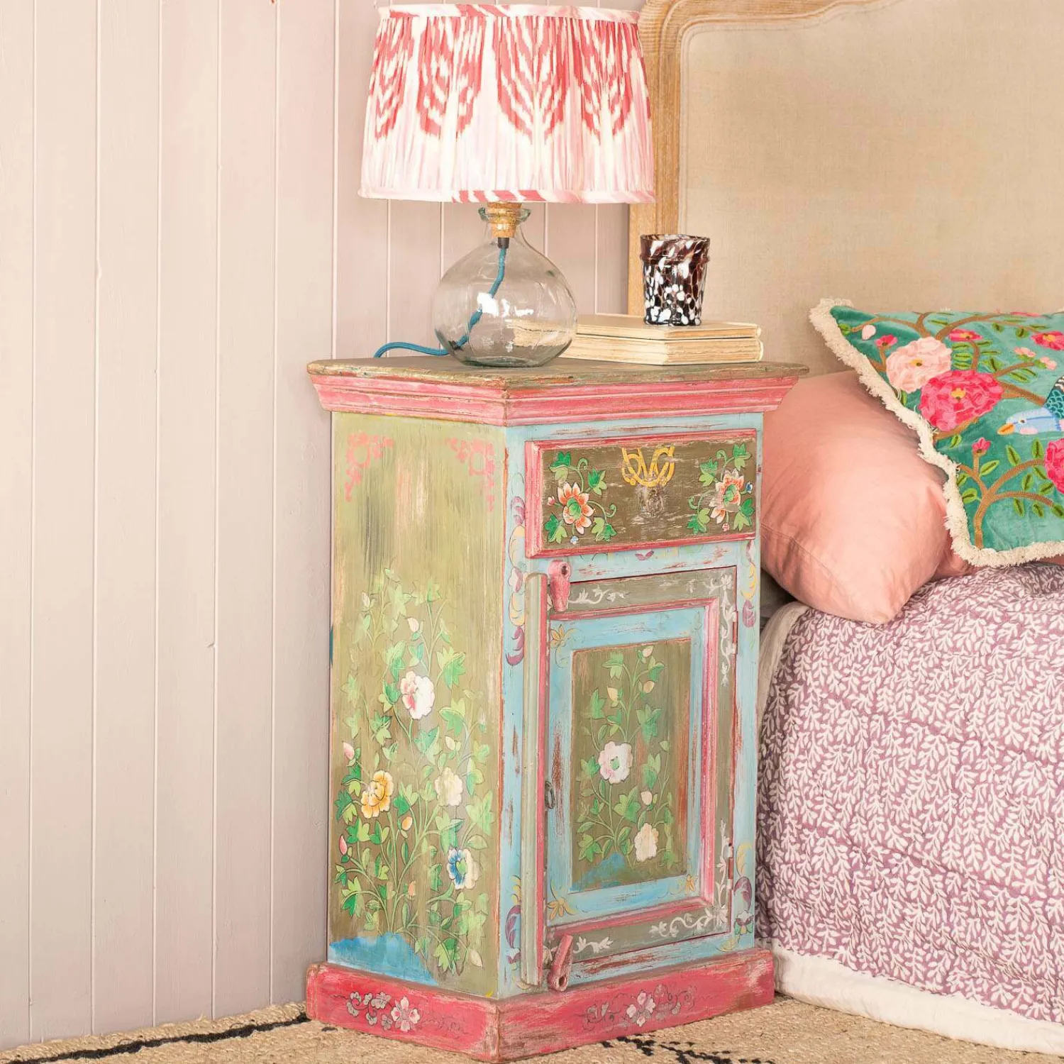 Graham & Green Tunxi Painted Bedside Table
